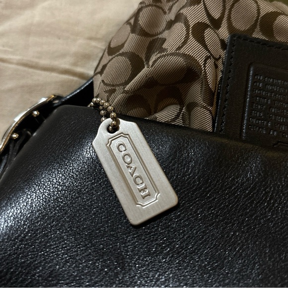 Coach Mini Bag Black Leather Mini-Purse Legacy Leather Vintage - Picture 11 of 16